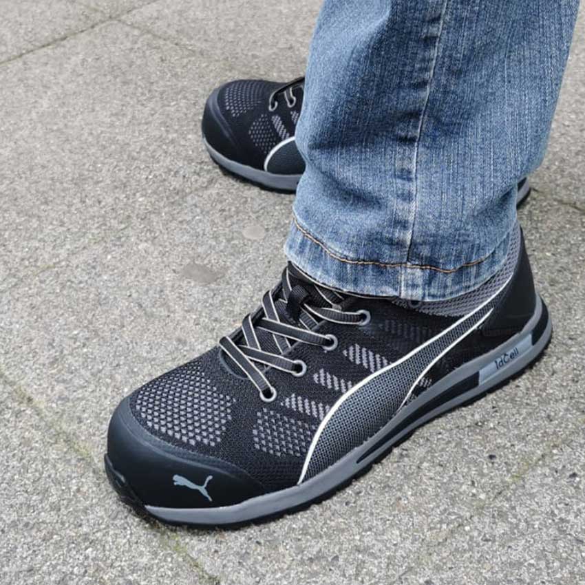 Sicherheitsschuhe Schuhe ESD Puma Low Knit Black | Elevate | S1P HRO Sicherheitsschuh S1P